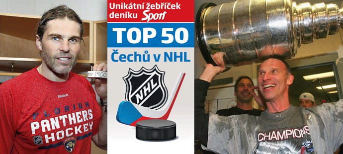 Kdo z velikánů nakonec ovládl unikátní žebříček deníku Sport o nej českého hokejistu v NHL?
