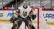 Brankář Golden Knights Robin Lehner se v play off snaží namotivovat spoluhráče bláznivou sázkou