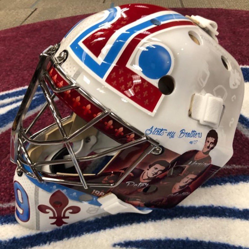 Reverse Retro maska Pavla Francouze připomínající předchůdce Avalanche Quebec Nordiques