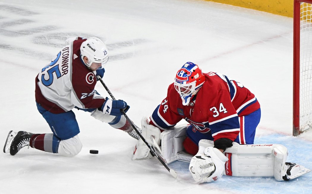 Montrealský brankář Jake Allen se po šesté brance Colorada poroučel z branky