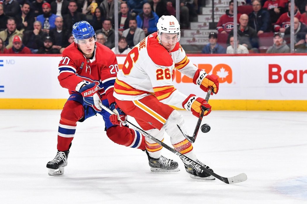 Juraj Slafkovský v zápase proti Calgary