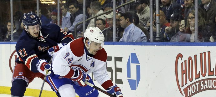 Útok Tomáše Plekance zařídil jedinou branku utkání mezi Rangers a Canadiens.