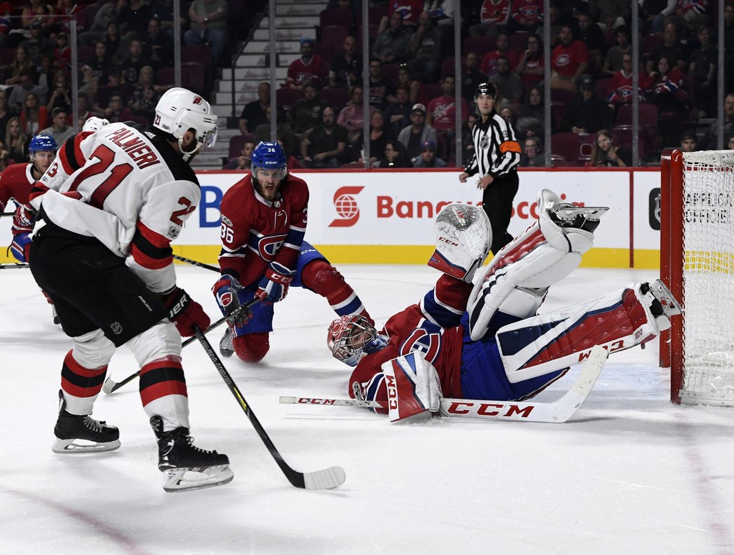 Carey Price zmenšuje úhel Kylu Palmierimu