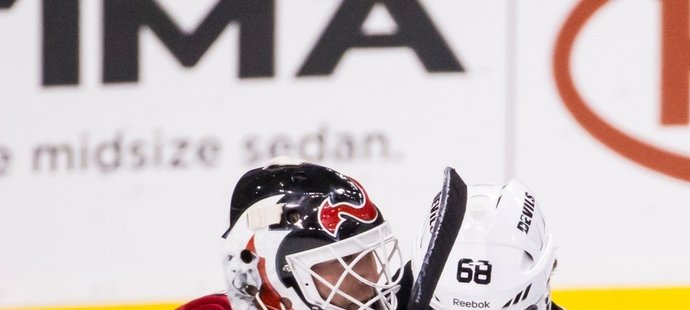 Dvě legendy se sešly v Devils: Martin Brodeur (vlevo) a Jaromír Jágr