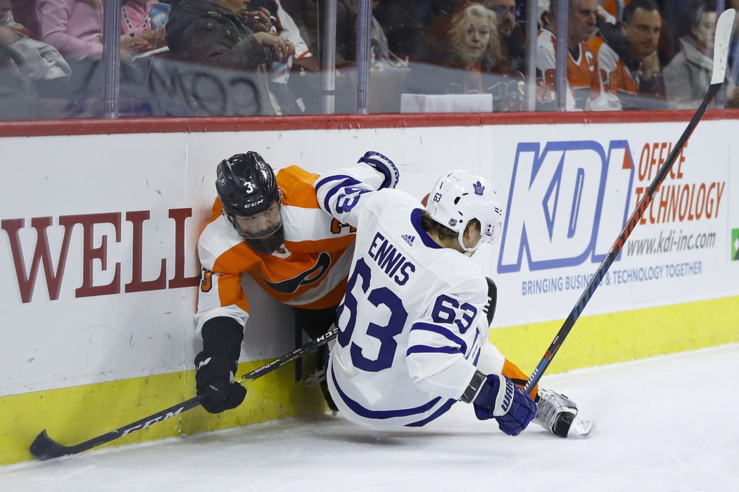 Radko Gudas se proti Torontu srdnatě bil a vstřelil i jednu branku.