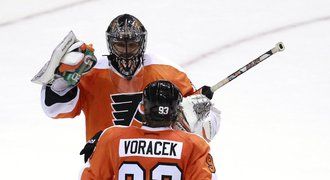 Flyers vyhráli i bez bodů Voráčka, Kaberle se konečně vrátil na led