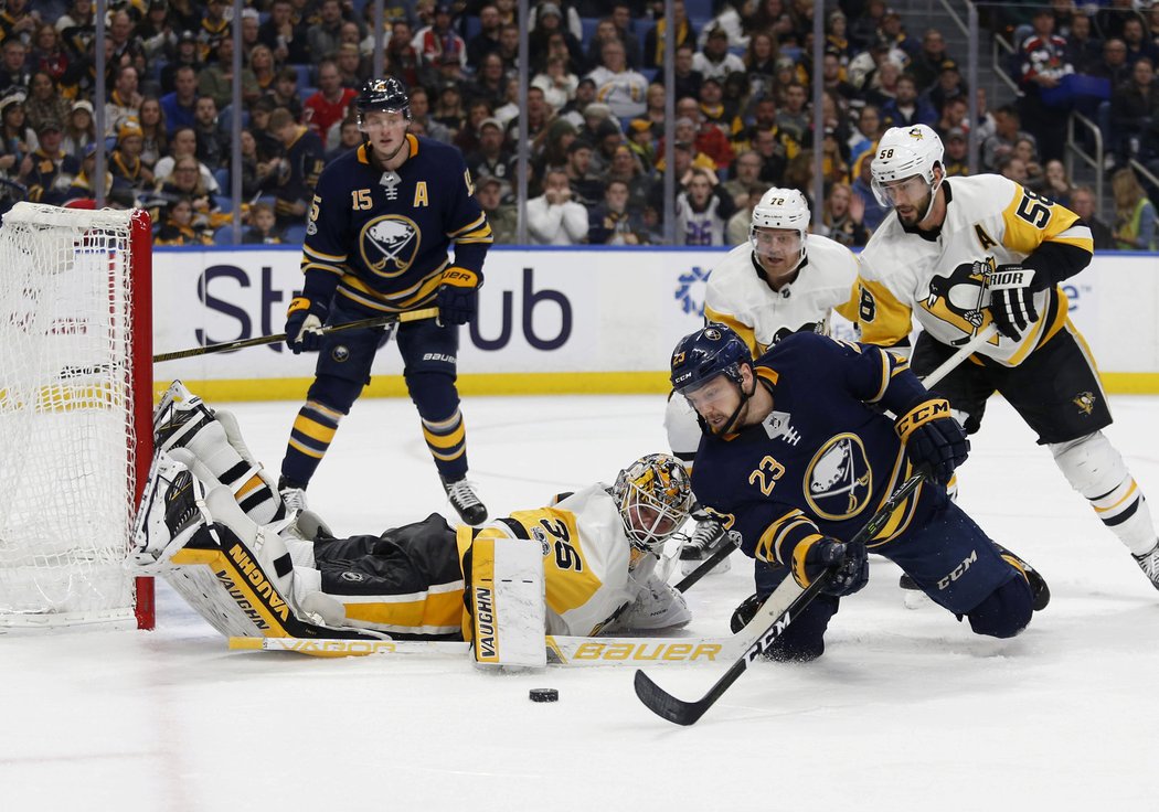 Brankář Tristan Jarry si ve svém šestém startu NHL připsal první čisté konto