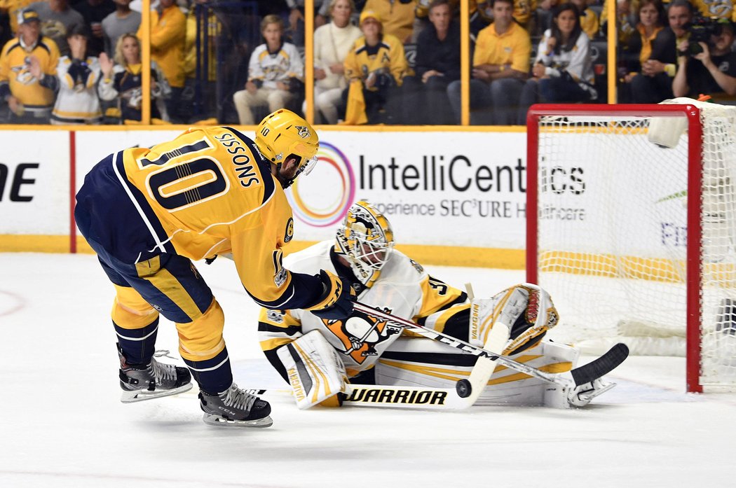 Velkou šanci měl Colton Sissons, ale Matt Murray včas zasáhl