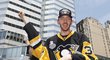 Brankář Pittsburghu Matt Murray na oslavách titulu