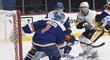 Dominik Simon se v odvetě s Islanders opět gólově prosadil, tentokrát dal první branku zápasu z dorážky