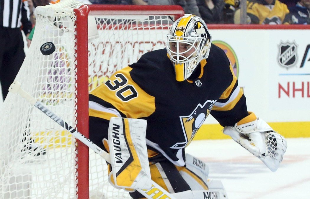 Brankář Pittsburghu Matt Murray nepustil za svá záda jediný puk.