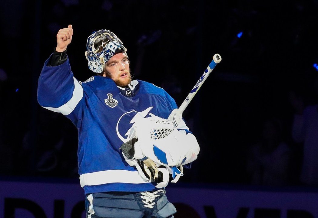 Ruský gólman Andrej Vasilevskij byl hrdinou druhého finále Stanley Cupu