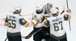 Hokejisté Las Vegas se radují z vítězství v Montrealu se švédským fantomem Robinem Lehnerem