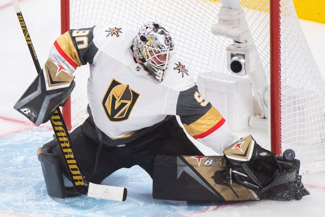 Švédský gólman Robin Lehner podržel Vegas ve čtvrtém semifinálovém zápase play off NHL