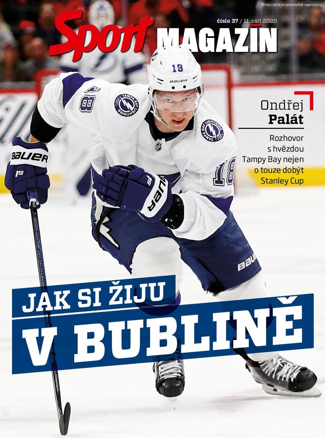 V pátečním Sport Magazínu najdete obsáhlý rozhovor s český hokejistou Ondřejem Palátem z Tampa Bay o životě v bublině během play off NHL