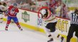 Tomáš Plekanec tvrdou střelou do obličeje sestřelil kapitána Bostonu Bruins Zdena Cháru