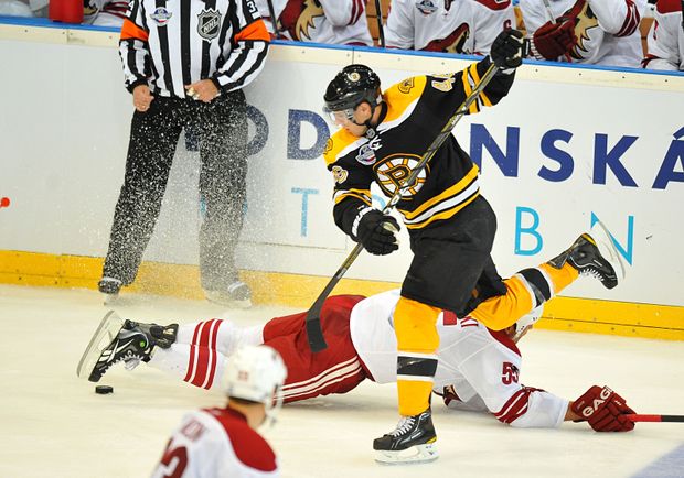 Bostonský útočník David Krejčí v akci Bostonský útočník David Krejčí v akci