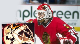 Šílenec Belfour se vrátí do NHL. Zkrášlí masku brankáře Chicaga