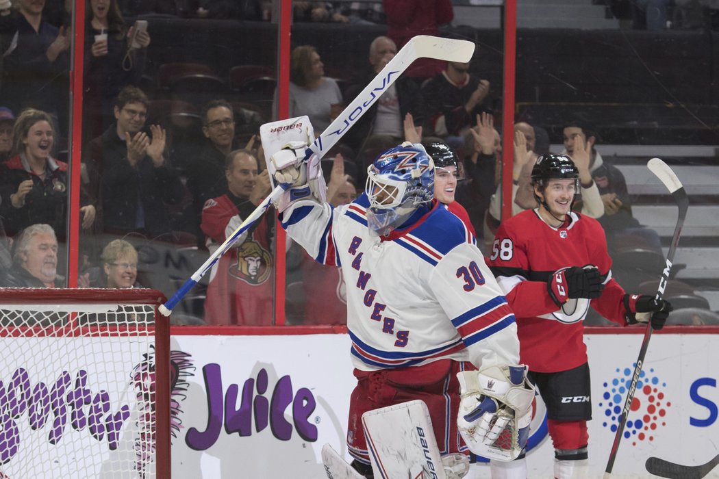 Henrik Lundqvist inkasoval proti Ottawě jen třikrát, Rangers přesto prohráli