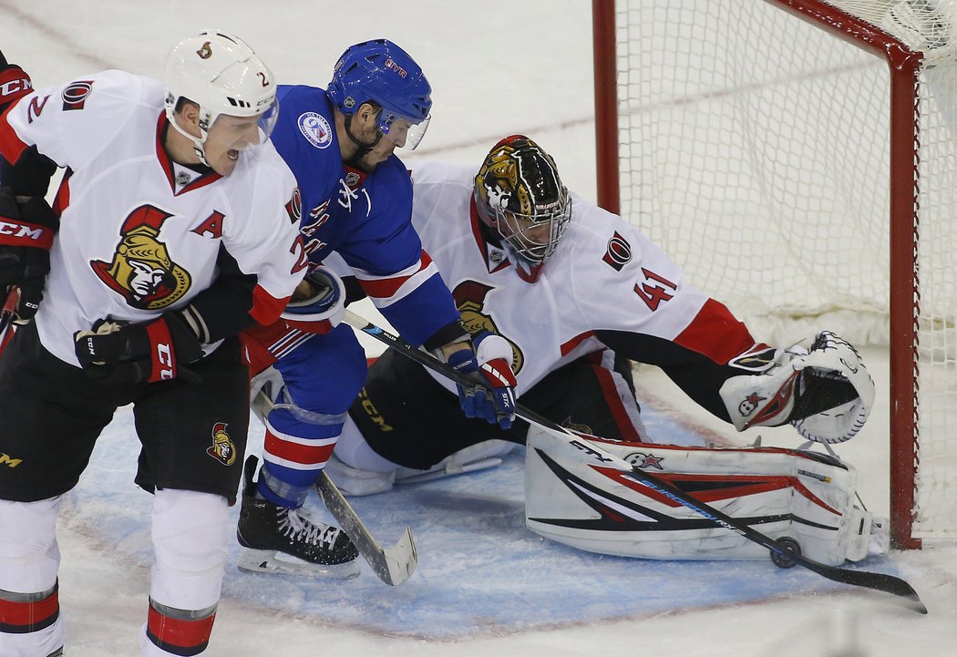 Craig Anderson si proti Rangers připsal třetí nulu v sezoně a 36. v kariéře