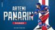 Artěmi Panarin se stal oficiálně hráčem New York Rangers