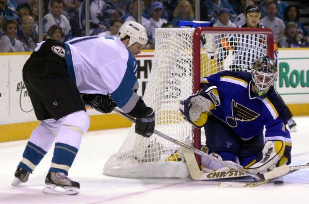 Roman Turek v dresu St. Louis Roman Turek v dresu St. Louis