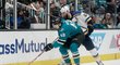 Český útočník Tomáš Hertl v semifinálové sérii play off NHL proti St. Louis Blues