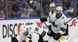 Joe Thornton zaznamenal ve třetím zápase proti St. Louis dva góly a jednu přihrávku.