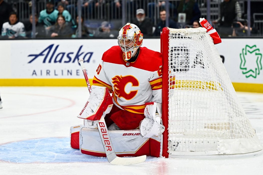 Daniel Vladař chytil 28 střel a dovedl Calgary k vítězství 5:2 v Seattlu