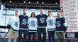 Hlavní tváře Seattlu. Zleva Jordan Eberle, Chris Dreidger, Brandon Tanev, Jamie Oleksiak, Haydn Fleury a Mark Giordano