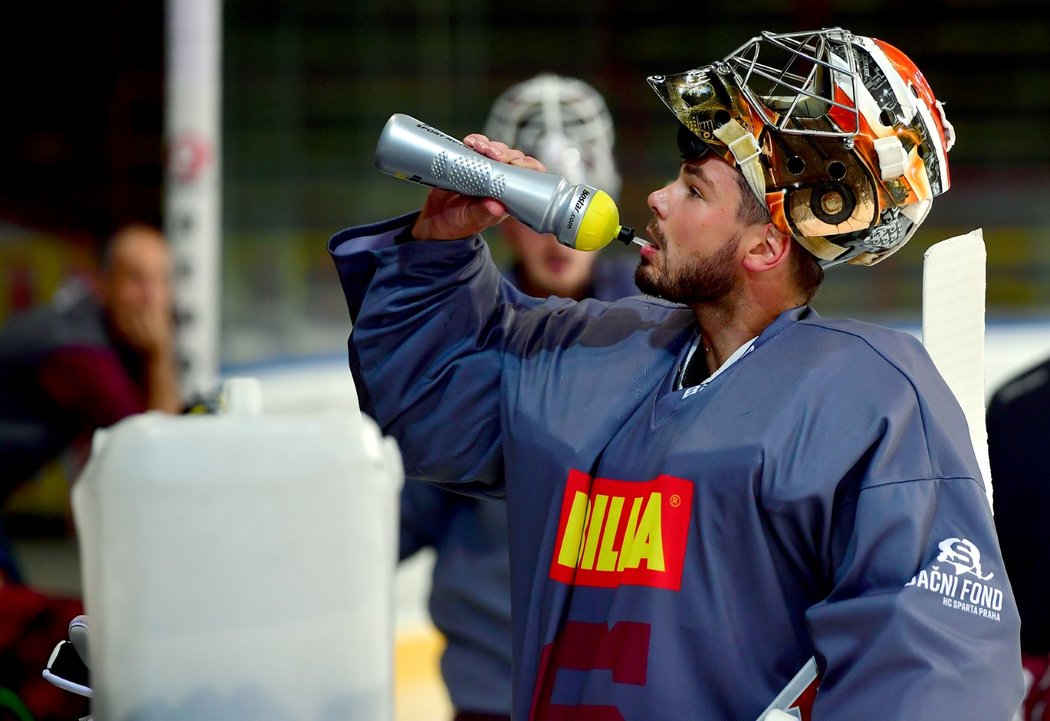 Brankář Michal Neuvirth se před zkouškou v Torontu připravuje s mateřskou Spartou