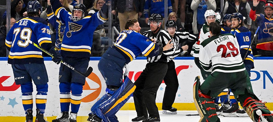 Jakub Vrána střílel a Binnington ve druhé třetině vypěnil