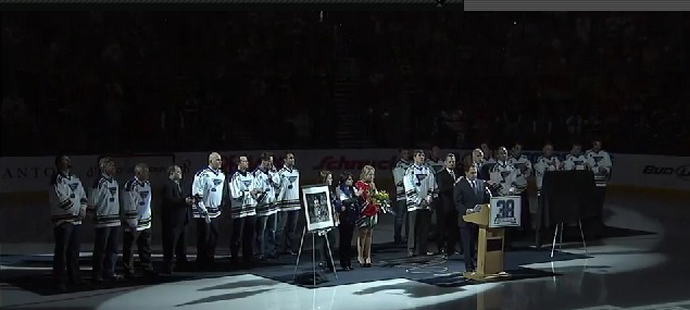 Ceremoniál v St.Louis při příležitosti uctění Pavola Demitry a Igora Koroljova.