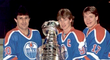 Jaroslav Pouzar, Wayne Gretzky a Jari Kurri se Stanley Cupem