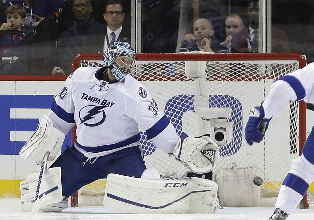 Brankář Tampy Ben Bishop působil celý zápas velmi klidným dojmem