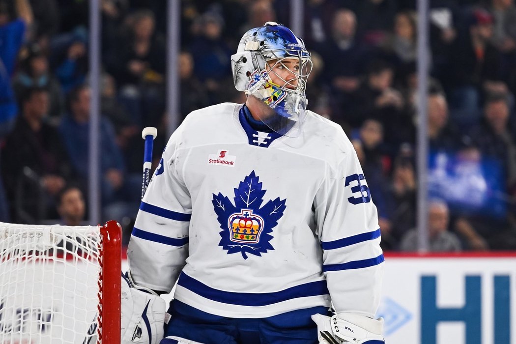 Americký gólman Joseph Woll z organizace Toronto Maple Leafs možná bude v příští sezoně chytat za Jihlavu