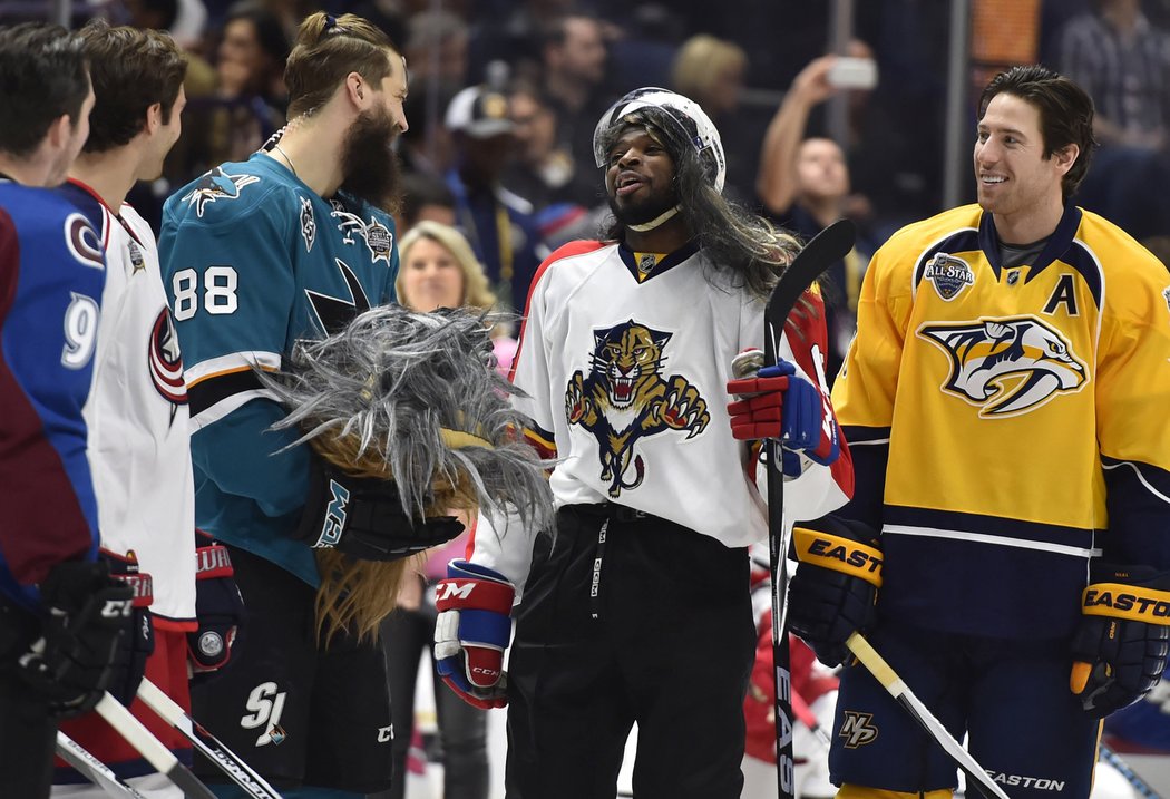 Brent Burns a P.K. Subban svými převleky opravdu pobavili