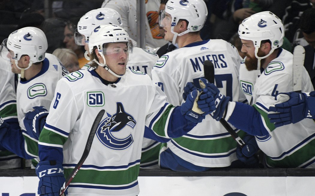 Brock Boeser si proti Los Angeles připsal třetí hattrick v kariéře