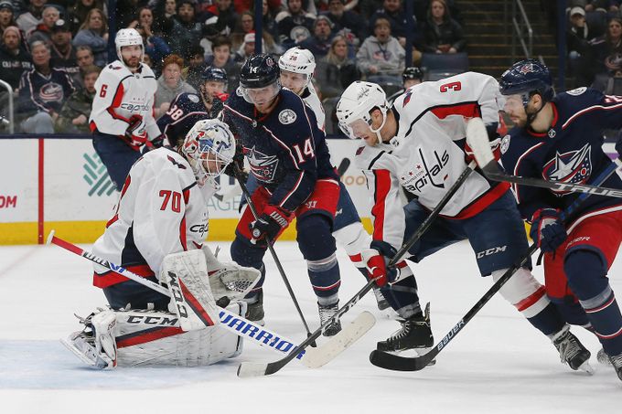 Lídr NHL z Washingtonu nedal ani gól, Columbus v pondělí neprohrává Lídr NHL z Washingtonu nedal ani gól, Columbus v pondělí neprohrává
