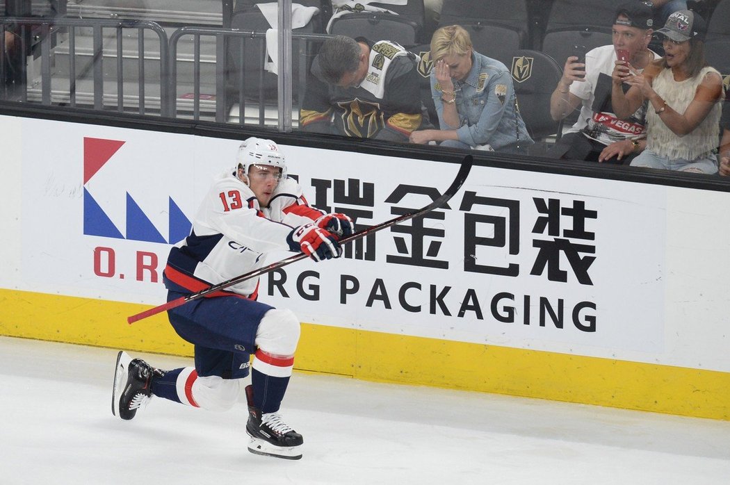 Jakub Vrána se raduje ze svého gólu v pátém finále Stanley Cupu proti Vegas.