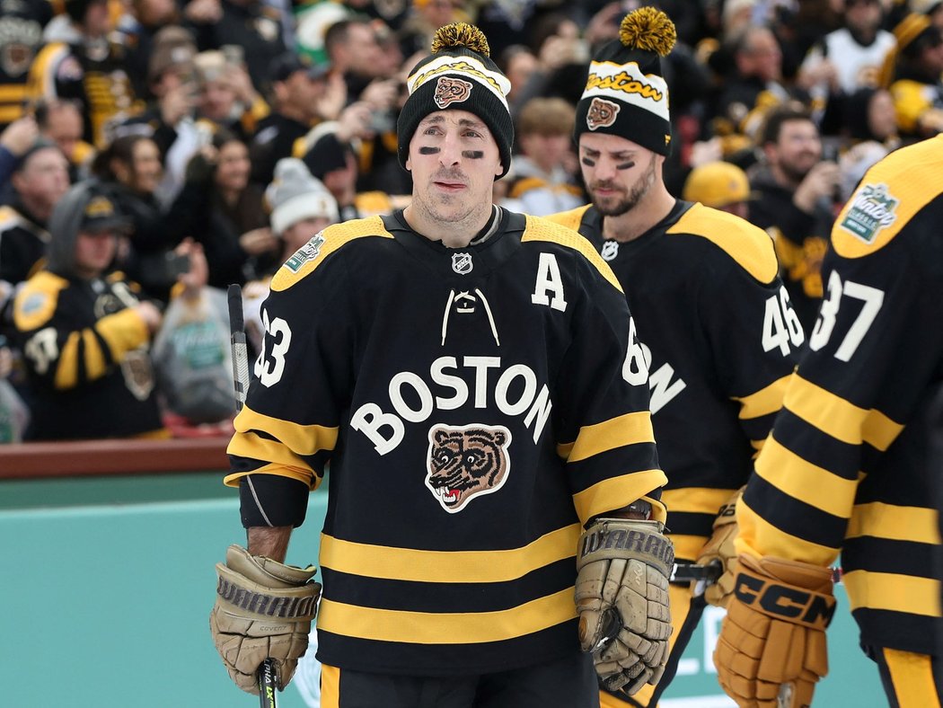 Brad Marchand před startem Winter Classic