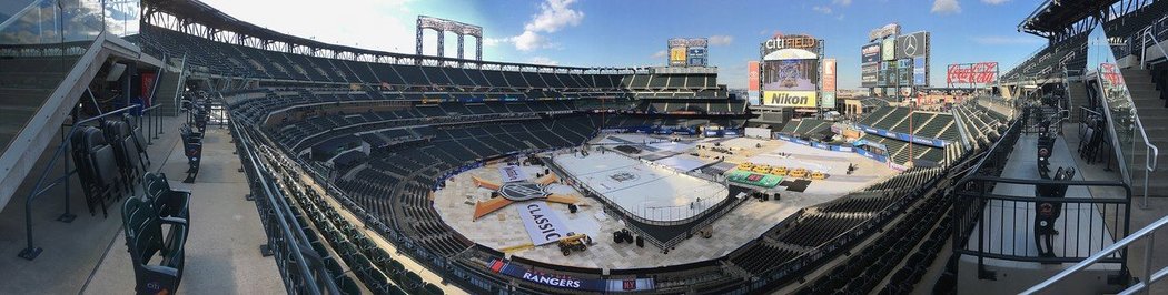 Panoramatický pohled na celý stadion Citi Field je dočista nádherný