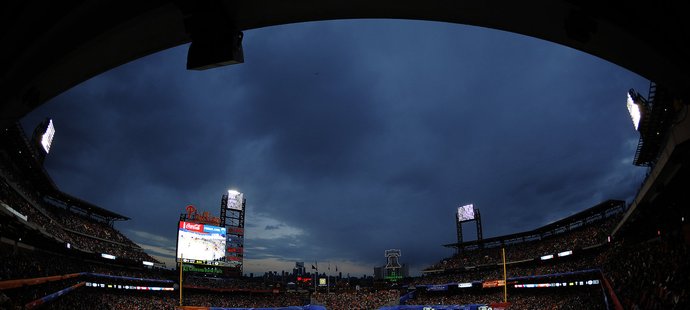 Fantastický pohled na místo konání zápasu NHL pod širým nebem Winter Classic