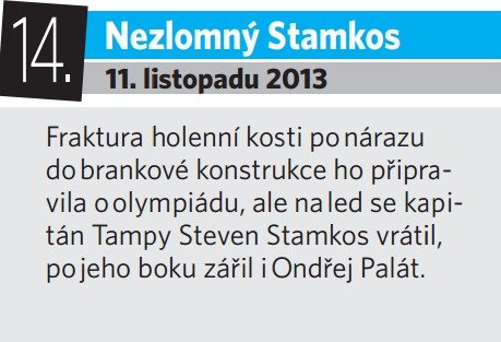 Nezlomný Stamkos 11. listopadu 2013