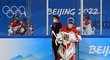 Česká brankářka Klára Peslarová během olympijského zápasu proti Číně