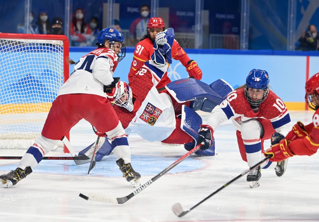 Situace z utkání českých hokejistek na olympiádě proti domácí Číně