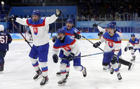 Slovenská euforie po postupu přes USA na nájezdy ve čtvrtfinále olympijského turnaje