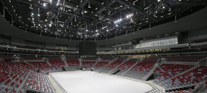 Bolšoj Ice Dome v Soči. Tady se bude odehrávat olympijský turnaj v ledním hokeji