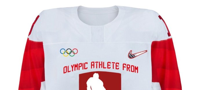 Na ruském olympijském dresu by měla být silueta hokejisty a nápis „Olympijský závodník z Ruska“