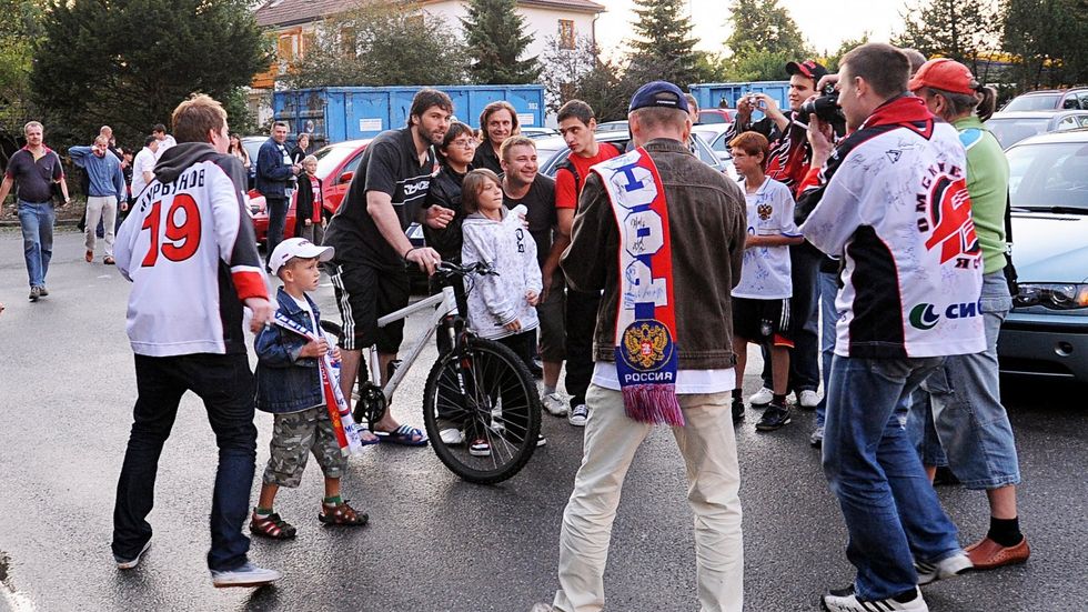 Jágr ochotně pózoval i fanouškům